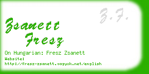 zsanett fresz business card